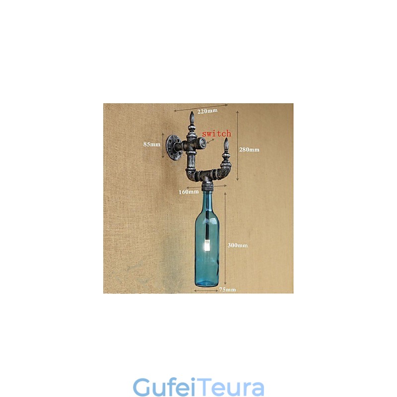 כפרי לודג' תכונה כסף עבור אור סביבתי פמוטי קיר פנס קיר