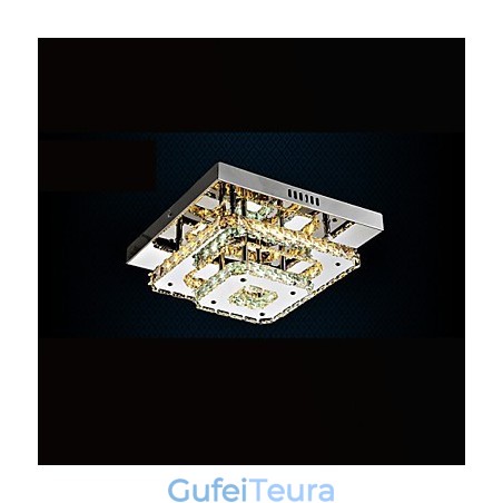 מנורות תקרת קריסטל Flush Mount Clear או Amber K9 ל-CE Indoor