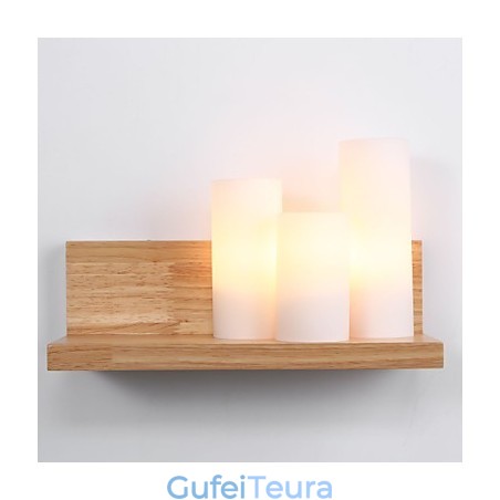 פמוטי עץ 3 אורות קאנטרי