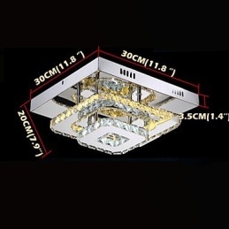 מנורות תקרת קריסטל Flush Mount Clear או Amber K9 ל-CE Indoor