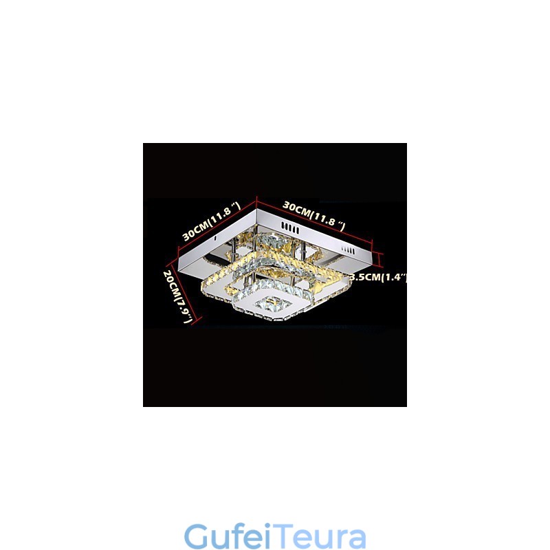 מנורות תקרת קריסטל Flush Mount Clear או Amber K9 ל-CE Indoor