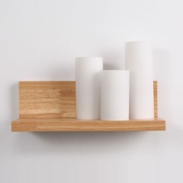 פמוטי עץ 3 אורות קאנטרי