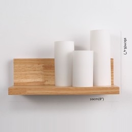 פמוטי עץ 3 אורות קאנטרי