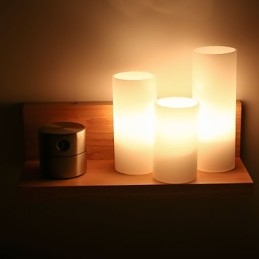 פמוטי עץ 3 אורות קאנטרי