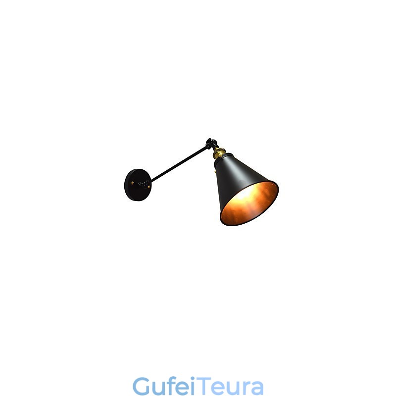 Buzz Paint קיר יחיד מנורת קיר ברזל מטומטם שחור חרב אור מנורה על הקיר