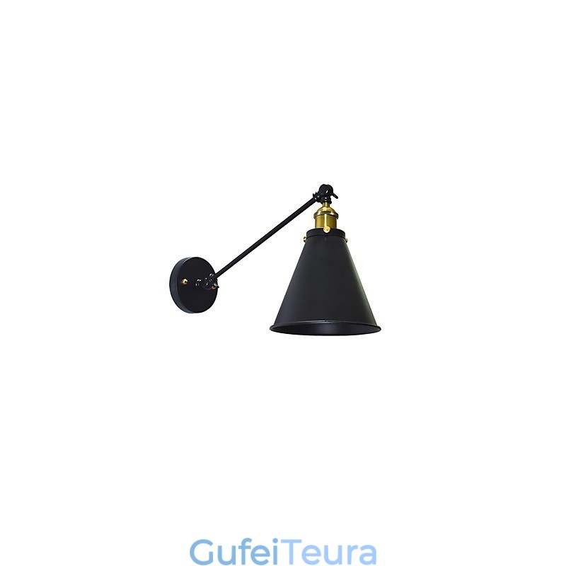 Buzz Paint קיר יחיד מנורת קיר ברזל מטומטם שחור חרב אור מנורה על הקיר