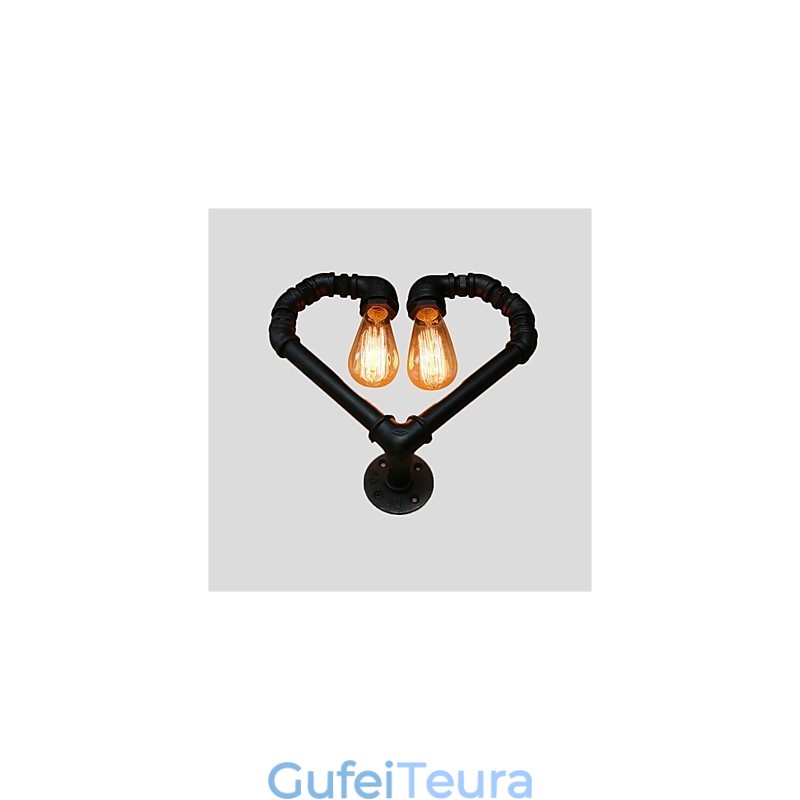 צינור מים וינטג' אוהב לב יצירתי אורות קיר סלון תעשייתי מסעדה ברים בית קפה קישוט פמוטי קיר