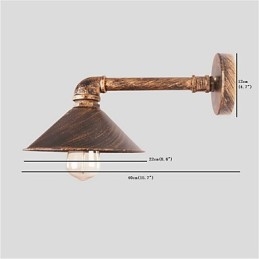 צינור מים אורות קיר רטרו סגנון תעשייתי יצירתי כפרי מתכת מסעדה בית קפה ברים פמוטים קיר לשולחן בר