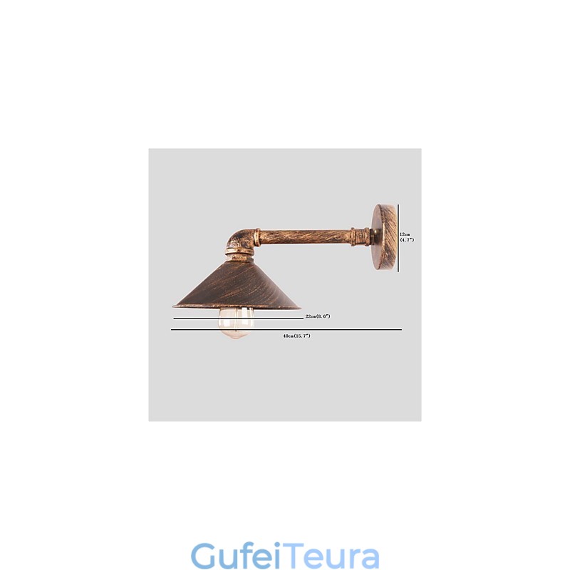 צינור מים אורות קיר רטרו סגנון תעשייתי יצירתי כפרי מתכת מסעדה בית קפה ברים פמוטים קיר לשולחן בר