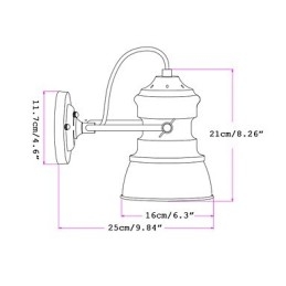תאורת וינטג' תעשייתית רטרו יוקרה חדר שינה פנימי מרפסת בר מנורות מעבר