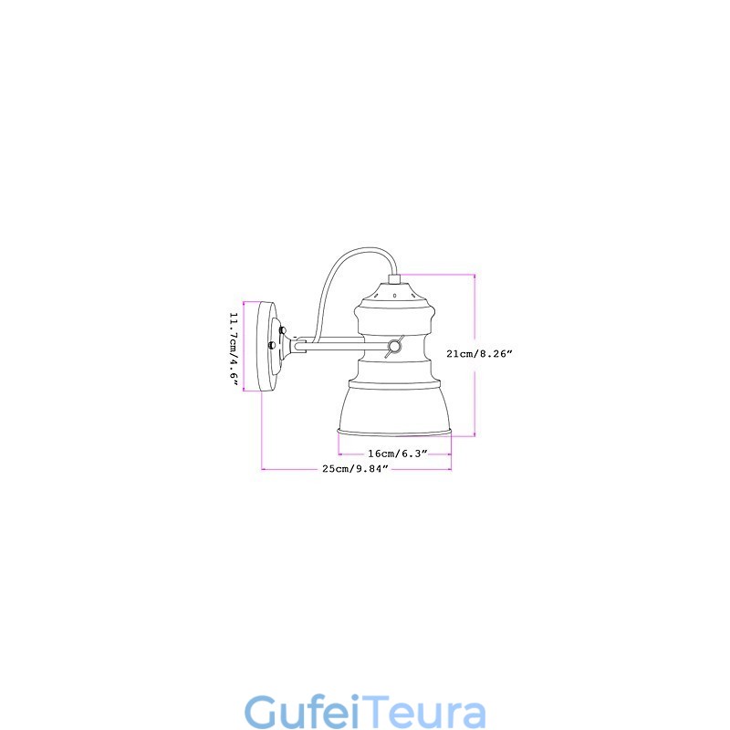 תאורת וינטג' תעשייתית רטרו יוקרה חדר שינה פנימי מרפסת בר מנורות מעבר