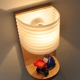 מנורת קיר פשוטה ליד המיטה מנורת שולחן כתיבה עם הצללה זכוכית ועץ מלא לשידה חדר שינה סלון חדר תינוק חדר תינוק מכללת מעונות שולחן קפה כונניות