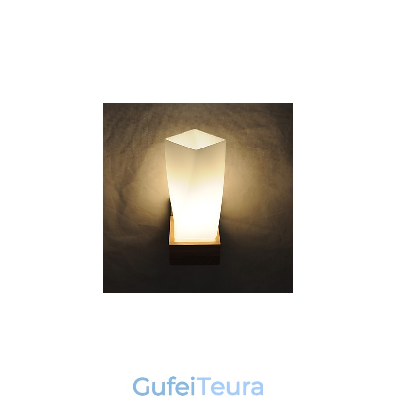 מנורת קיר פשוטה ליד המיטה מנורת שולחן כתיבה עם הצללה זכוכית ועץ מלא לשידה חדר שינה סלון חדר תינוק חדר תינוק מכללת מעונות שולחן קפה כונניות