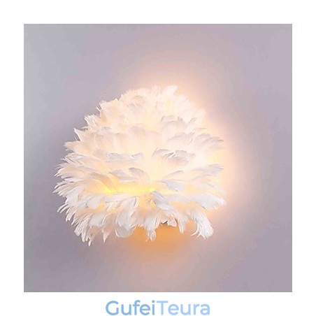 מנורות קיר נוצות מודרניות מודרניות עכשוויות לקיר מלון פמוטים E14