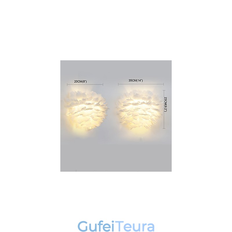 מנורות קיר נוצות מודרניות מודרניות עכשוויות לקיר מלון פמוטים E14