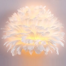 מנורות קיר נוצות מודרניות מודרניות עכשוויות לקיר מלון פמוטים E14