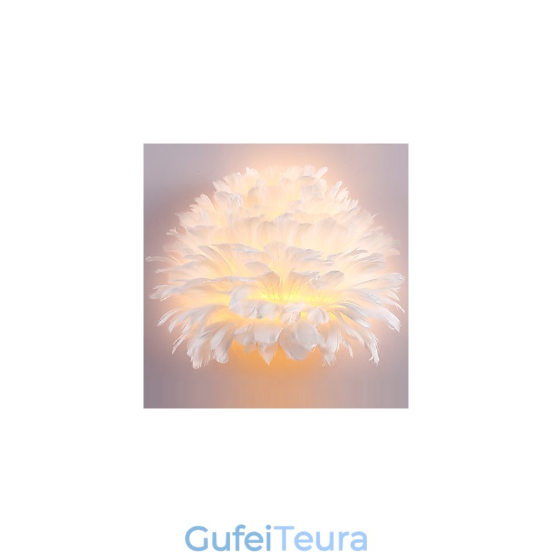 מנורות קיר נוצות מודרניות מודרניות עכשוויות לקיר מלון פמוטים E14