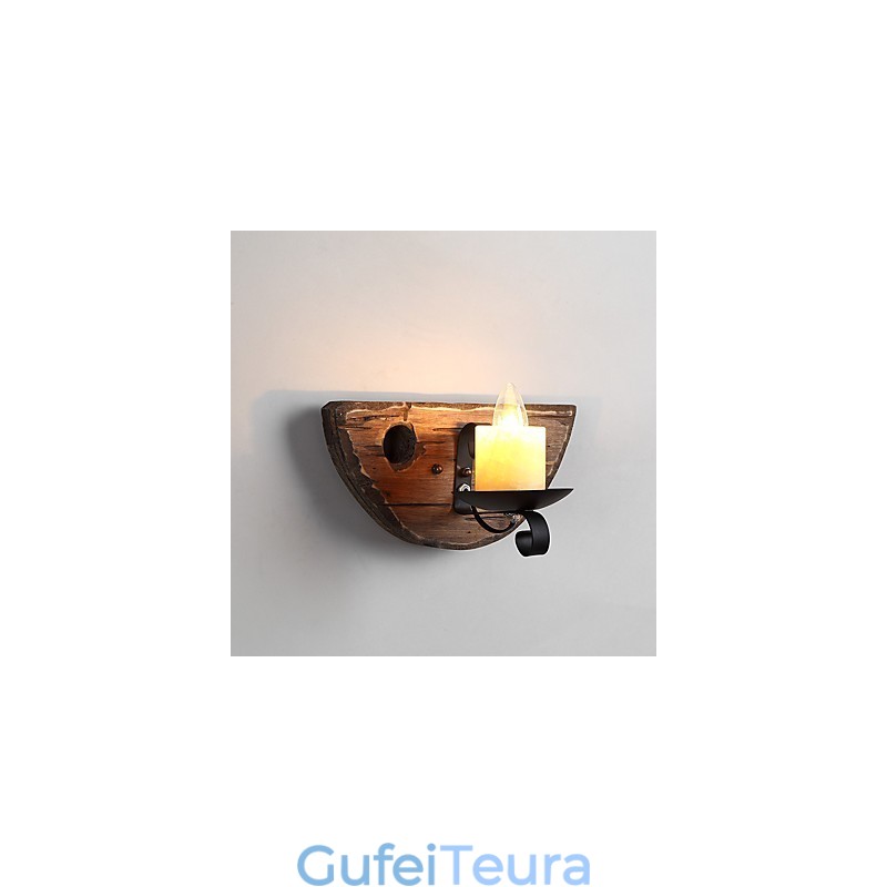 כפרי לודג' תכונת ציור עבור מיני סגנון Uplight קיר פמוטים קיר אור