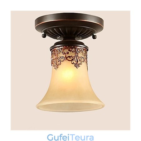 נברשת תליון אור מסורתי קלאסי כפרי לודג' וינטג' רטרו לנטרן אוכל