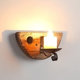 כפרי לודג' תכונת ציור עבור מיני סגנון Uplight קיר פמוטים קיר אור