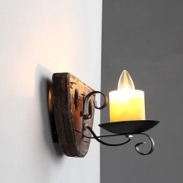 כפרי לודג' תכונת ציור עבור מיני סגנון Uplight קיר פמוטים קיר אור