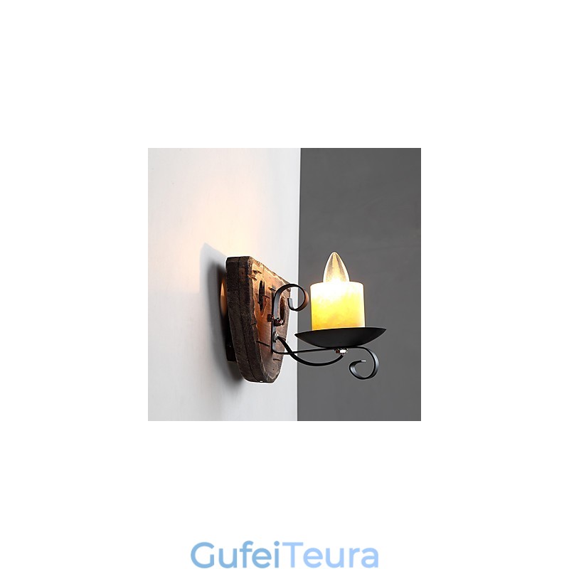 כפרי לודג' תכונת ציור עבור מיני סגנון Uplight קיר פמוטים קיר אור