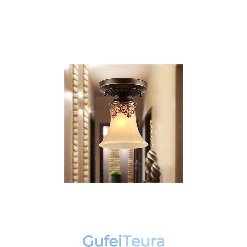 נברשת תליון אור מסורתי קלאסי כפרי לודג' וינטג' רטרו לנטרן אוכל