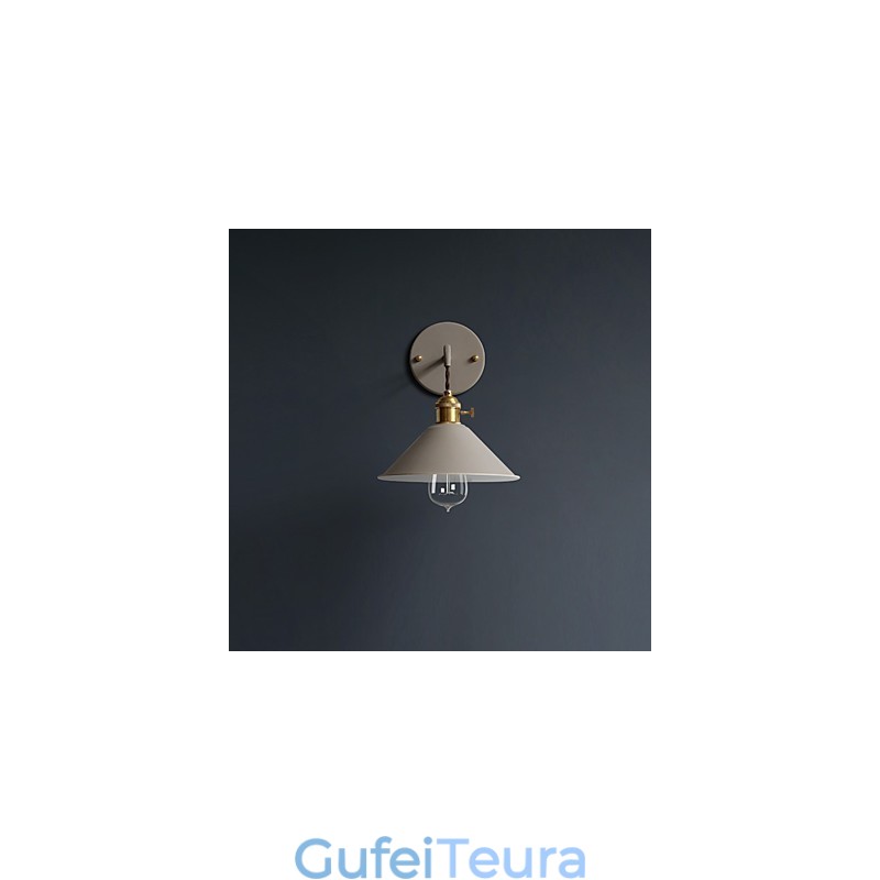 בגודל מיני פשוט ראש תעשייתי נורות קיר מנורת קיר בציר רטרו כפר מתכת מתכת קיר פמוט גוף מנורת קיר מעבר