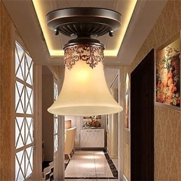 נברשת תליון אור מסורתי קלאסי כפרי לודג' וינטג' רטרו לנטרן אוכל