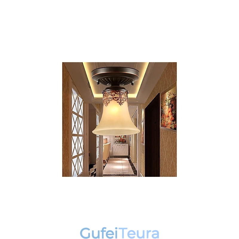 נברשת תליון אור מסורתי קלאסי כפרי לודג' וינטג' רטרו לנטרן אוכל