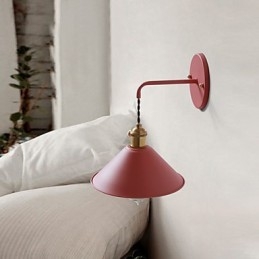 בגודל מיני פשוט ראש תעשייתי נורות קיר מנורת קיר בציר רטרו כפר מתכת מתכת קיר פמוט גוף מנורת קיר מעבר