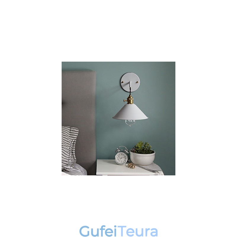 בגודל מיני פשוט ראש תעשייתי נורות קיר מנורת קיר בציר רטרו כפר מתכת מתכת קיר פמוט גוף מנורת קיר מעבר