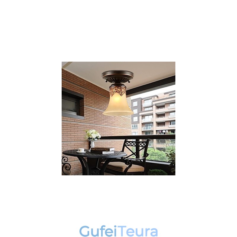 נברשת תליון אור מסורתי קלאסי כפרי לודג' וינטג' רטרו לנטרן אוכל