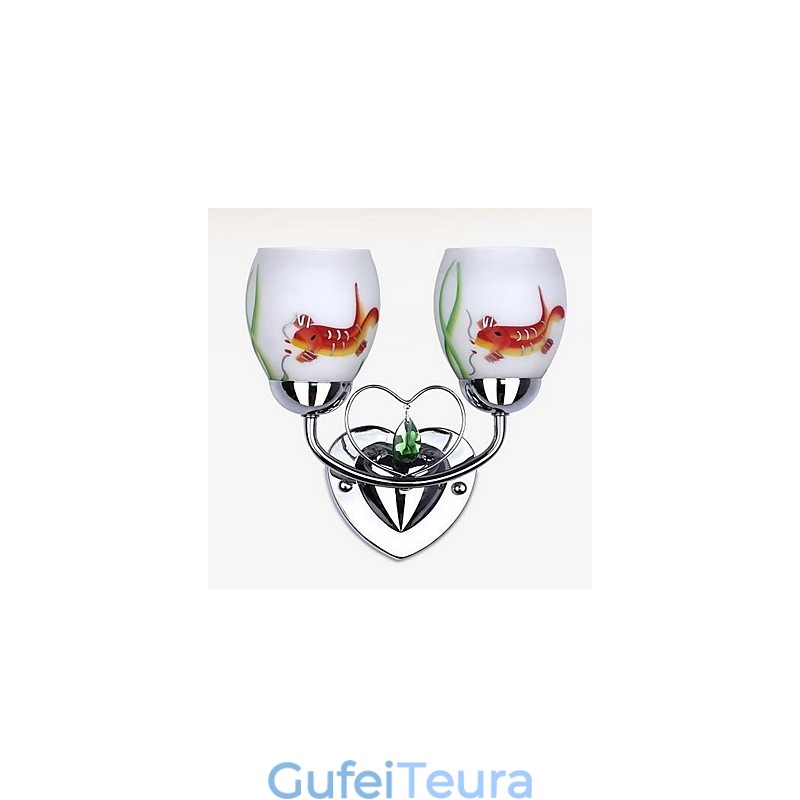 תכונה נוספת פשוטה עבור אור סביבה קריסטל פמוטי קיר פנס קיר