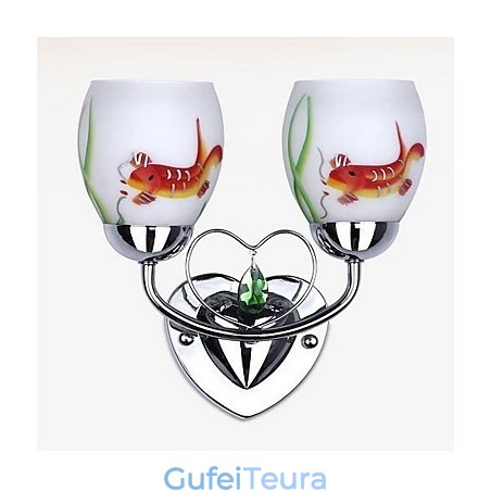 תכונה נוספת פשוטה עבור אור סביבה קריסטל פמוטי קיר פנס קיר