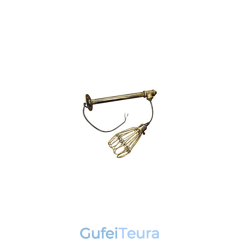 לופט מנורת פמוט קיר וינטג' מסעדה בית קפה מסדרון בר ברזל כלוב מנורת קיר תעשיית צנרת ברזל