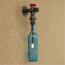 מתג קיר עם בקבוק צינור מים אור קיר