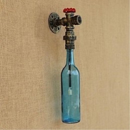מתג קיר עם בקבוק צינור מים אור קיר