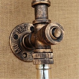 רטרו אמריקן כפר יצירתי תעשיית רוח מעצב בקבוק מים מנורת קיר אור