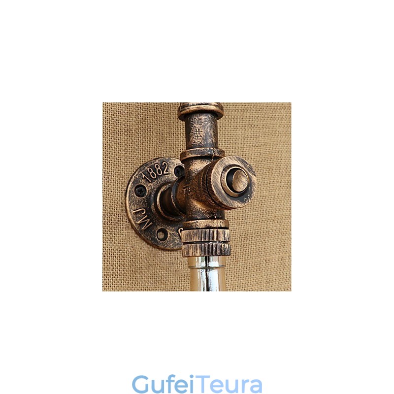 רטרו אמריקן כפר יצירתי תעשיית רוח מעצב בקבוק מים מנורת קיר אור