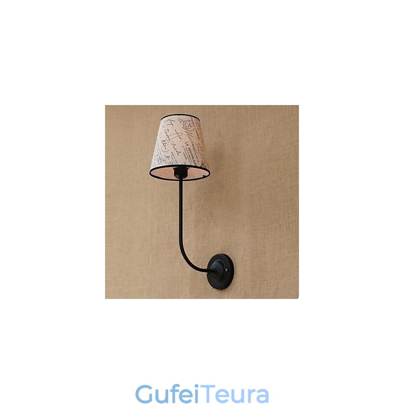 מודרני תמציתי אופנה בר מסעדה נוסטלגי ארוחת בוקר בד כיסוי קיר מנורת ברזל יצוק עיקול