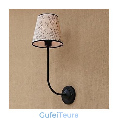 מודרני תמציתי אופנה בר מסעדה נוסטלגי ארוחת בוקר בד כיסוי קיר מנורת ברזל יצוק עיקול