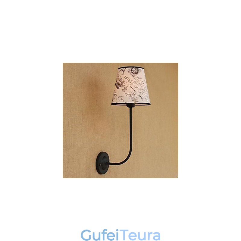 מודרני תמציתי אופנה בר מסעדה נוסטלגי ארוחת בוקר בד כיסוי קיר מנורת ברזל יצוק עיקול