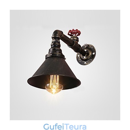 צינור מים אורות קיר רטרו סגנון תעשייתי יצירתי כפרי מתכת מסעדה בית קפה ברים פמוטים קיר לשולחן בר