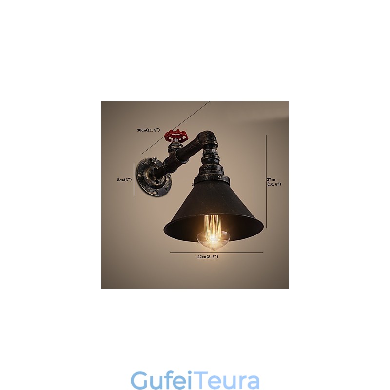 צינור מים אורות קיר רטרו סגנון תעשייתי יצירתי כפרי מתכת מסעדה בית קפה ברים פמוטים קיר לשולחן בר