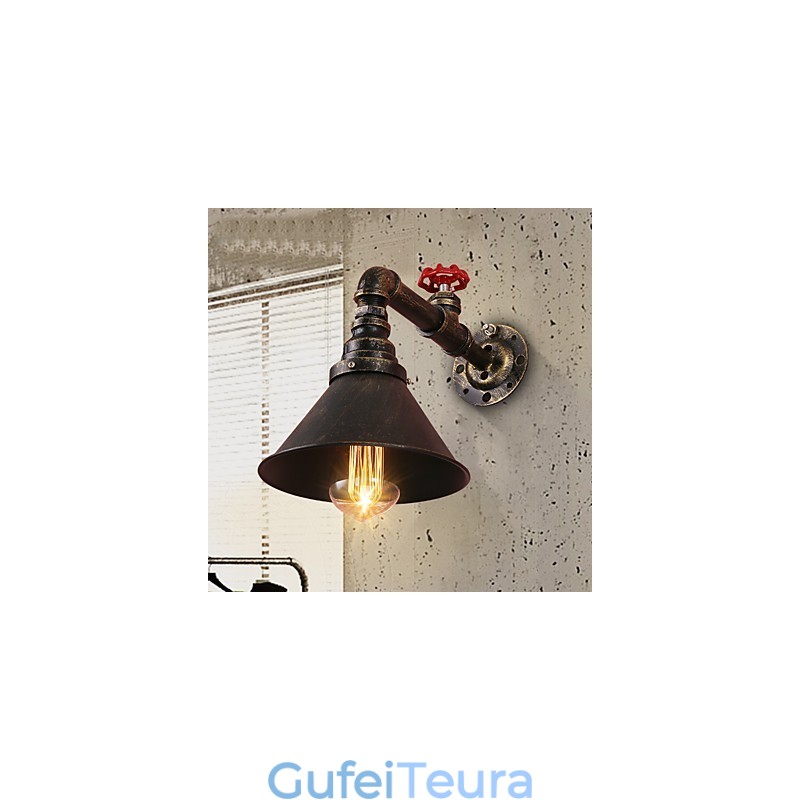 צינור מים אורות קיר רטרו סגנון תעשייתי יצירתי כפרי מתכת מסעדה בית קפה ברים פמוטים קיר לשולחן בר