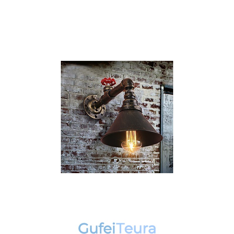 צינור מים אורות קיר רטרו סגנון תעשייתי יצירתי כפרי מתכת מסעדה בית קפה ברים פמוטים קיר לשולחן בר