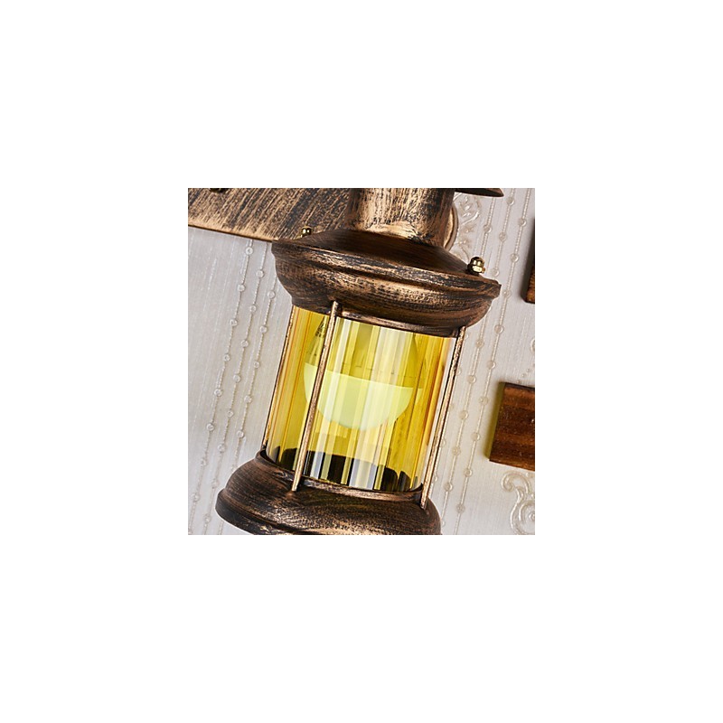כפרי לודג' תכונת ציור עבור מיני סגנון Uplight קיר פמוטים קיר אור