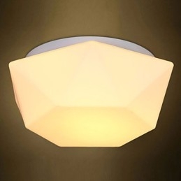 Creative White Diamond Glass כיפת אור ספיגה