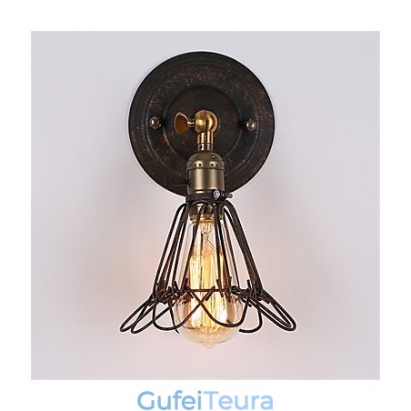 סגנון רטרו תעשייתי כפרי מתכת אורות קיר מסעדה קפה מיני פמוטים קיר